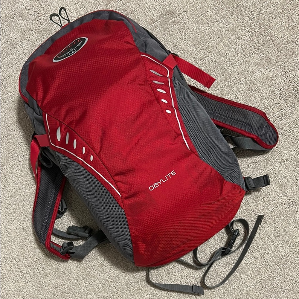 OSPREY Daylite H2O Backpack in Red and Gray